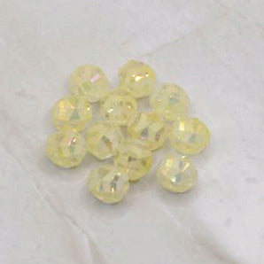 Beads By The Dozen Faceted Glass Mellow Yellow