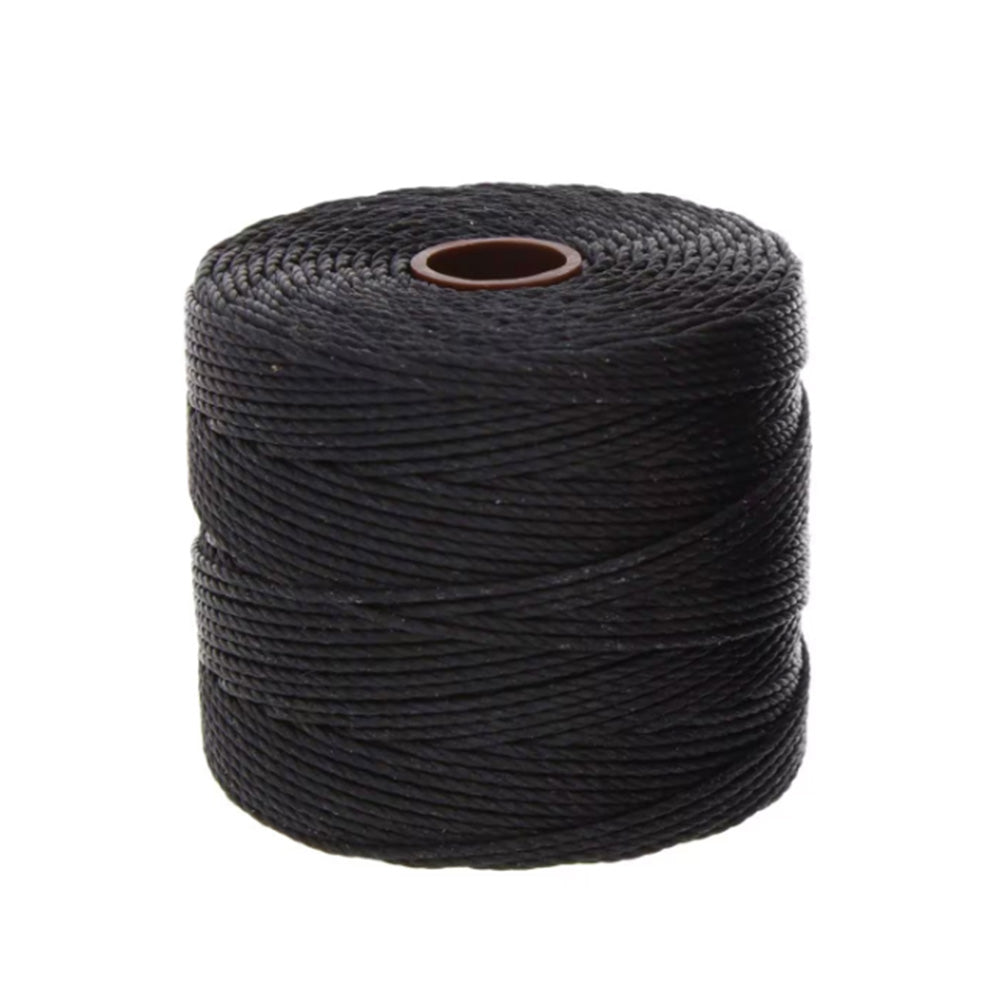 S-Lon Bead Cord in Black Spool