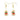 Golden Enamel Christmas Bell Dangle Earrings