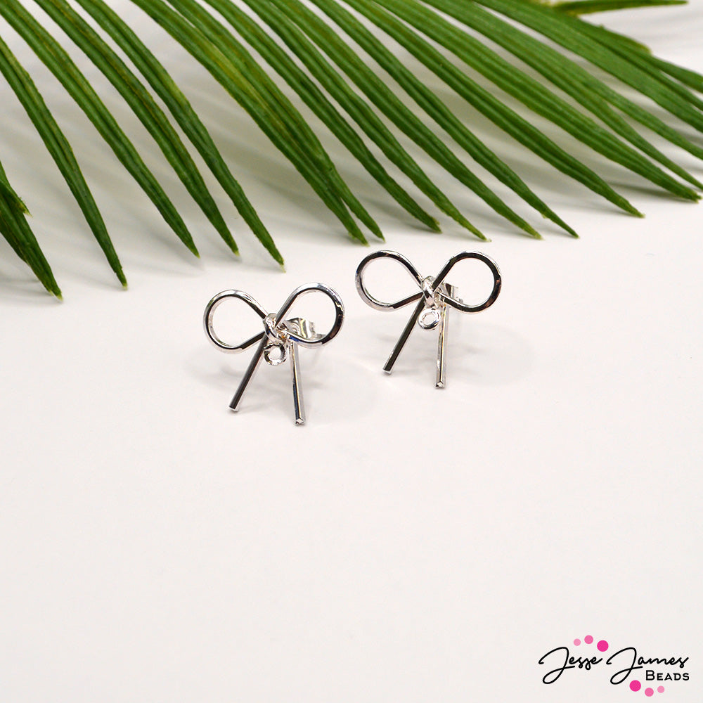 Better with a Bow Earring Findings in Silver