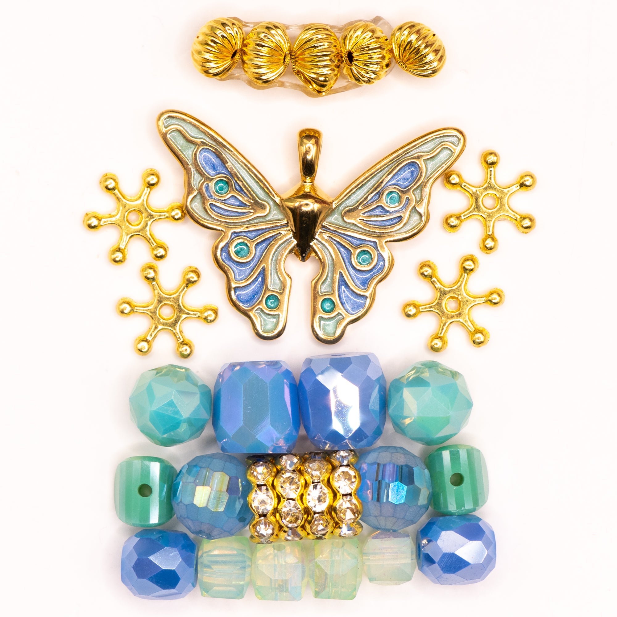 Bite-Sized Bead Mix in Dark Sea Butterflies