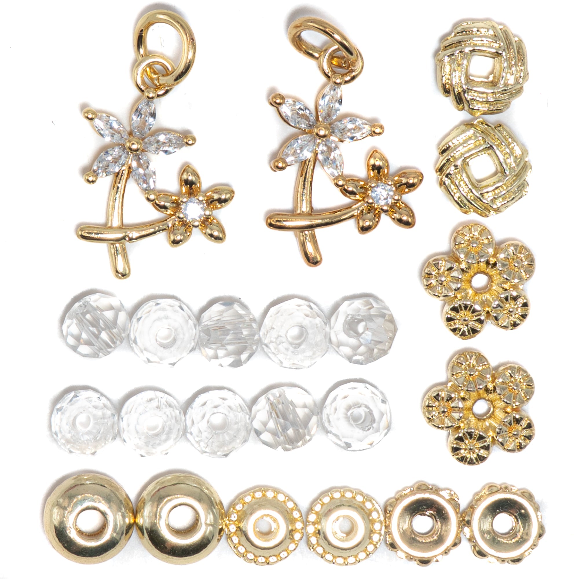 Bite-Sized Bead mix in Golden Blooms