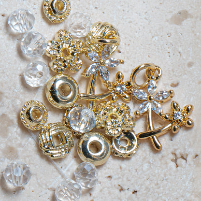 Bite-Sized Bead mix in Golden Blooms