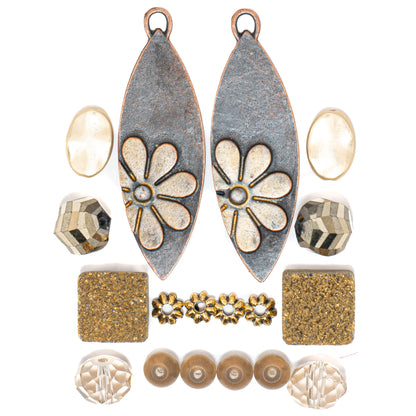 Bite-Sized Bead Mix in Vintage Gold Shimmers