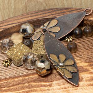 Bite-Sized Bead Mix in Vintage Gold Shimmers