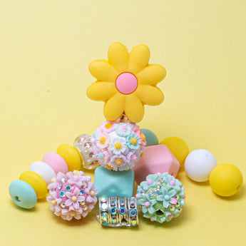 Bite-Sized Silicone Bead Mix in Superbloom Sunshine