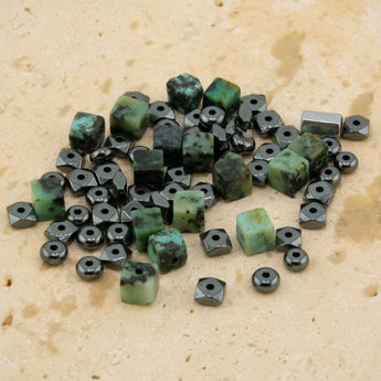 Bitty Stone Bead Mix in Emerald Island