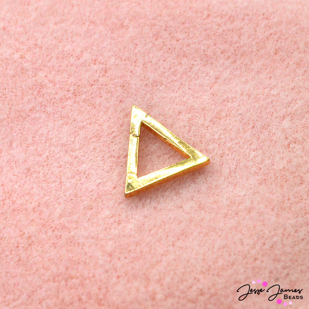 Bling n' Brass Triangle Clasp