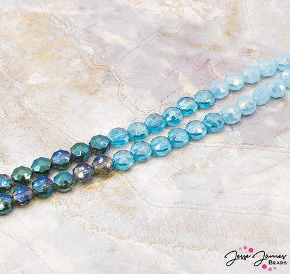 Ombré Glass Bead Set in Feeling Blue