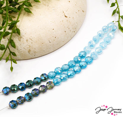 Ombré Glass Bead Set in Feeling Blue