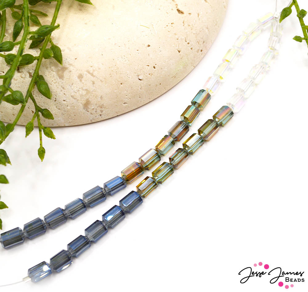 Ombré Glass Bead Set in Dark Forest