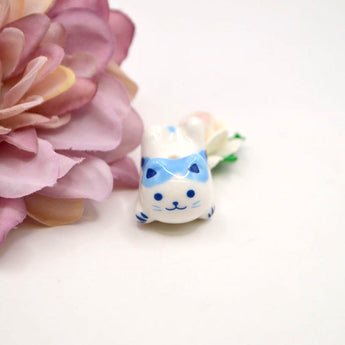 Blueberry the Jumping Cat Ceramic Bead
