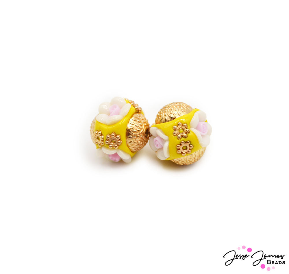 boho-bead-pair-in-yellow-buttercup