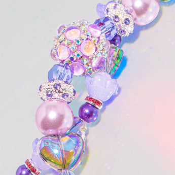 Boho Bead Strand Duo in Royal Purple