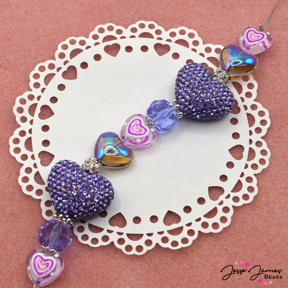 Boho Bead Strand in BFF Hearts