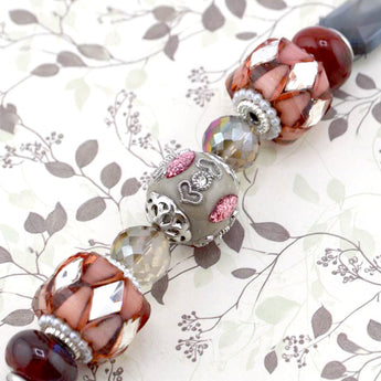 Boho Bead Strand in Birchwood Red