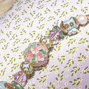 Boho Bead Strand in Cotton Candy Blooms