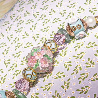 Boho Bead Strand in Cotton Candy Blooms