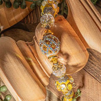 Boho Bead Strand in Golden Honeycomb