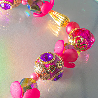 Boho Bead Strand in Magic Magenta