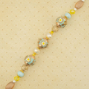 Boho Bead Strand in Morning Sunshine