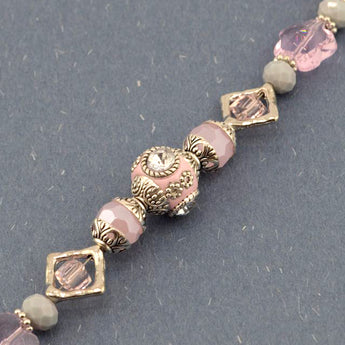 Boho Bead Strand in Vinage Pink