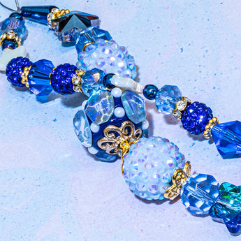 Boho Bead Strand Duo in Starlight Over The Ocean