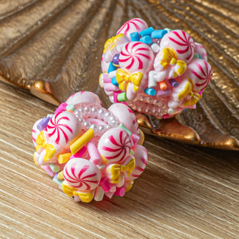Boho Bead Pair in Peppermint POP
