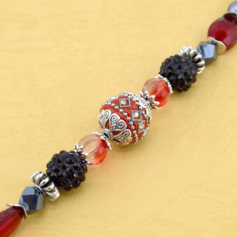 Boho Bead Strand in Vampire Night