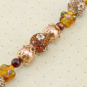 Boho Bead Strand in Autumnal Harvest