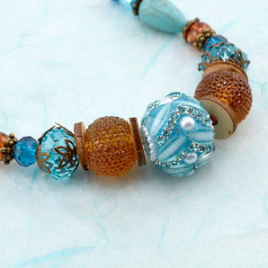 Boho Sparkle Bead Strand in The Tide Is High