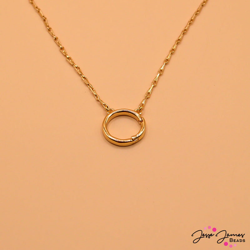 Keepsake Charm Necklace Base in Golden