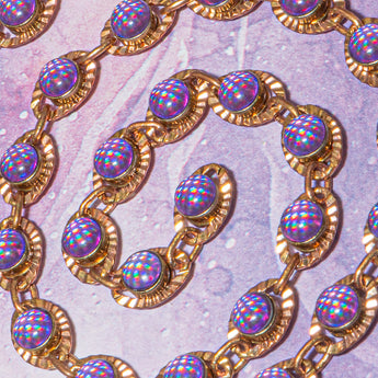 Brass Metal Chain in Purple Cosmos