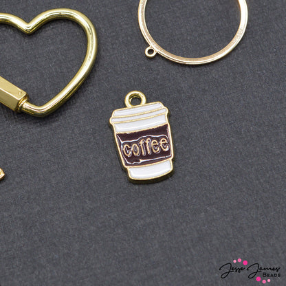 But First, Coffee Enamel Charm