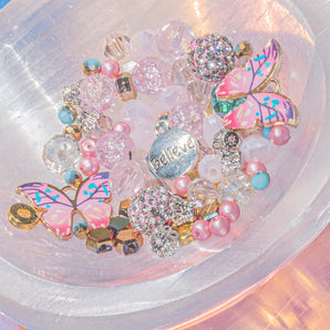 Pink Mico Mini Butterfly Bead Mix in Believe