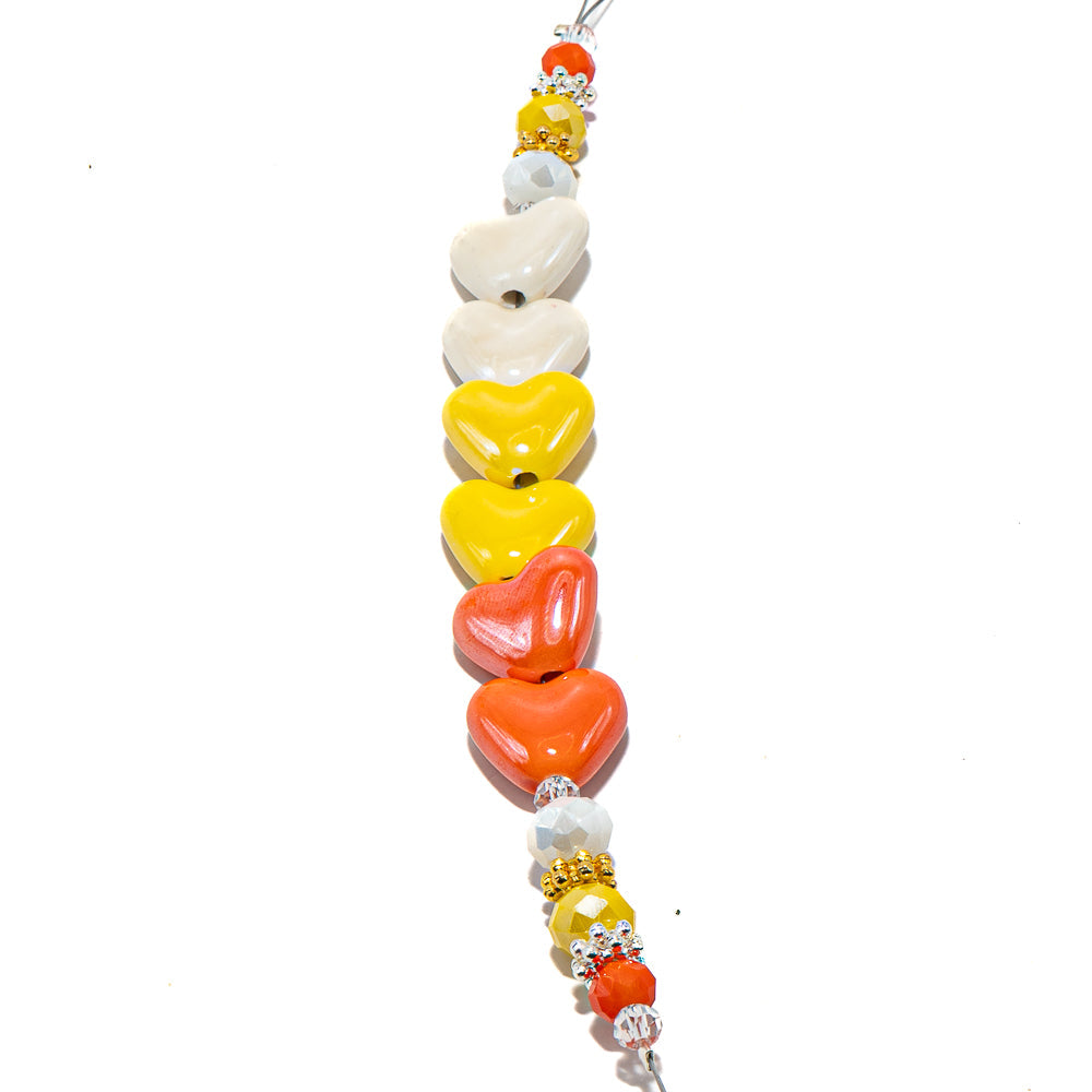 Candy Bead Strand in Candy Corn