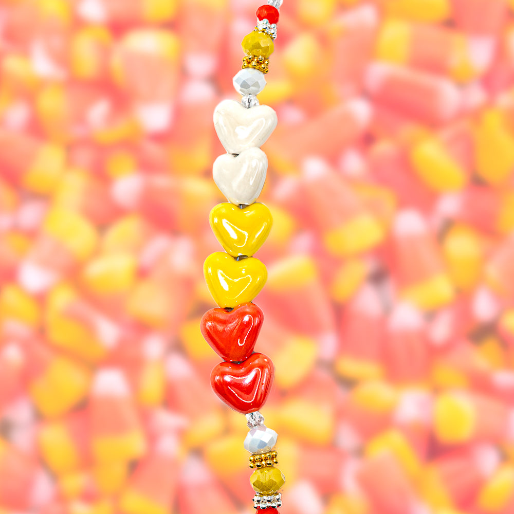 Candy Bead Strand in Candy Corn