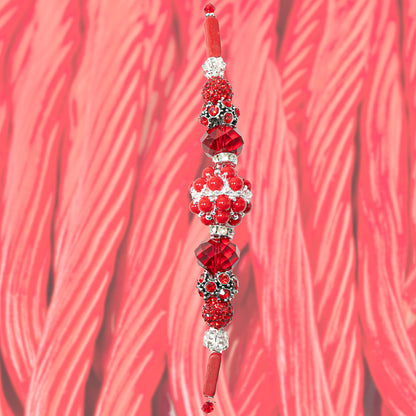 Candy Bead Strand in Red Licorice Twists