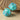 Candy-Crushed Boho Bead Pair in Blue Raspberry