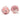 Candy-Crushed Boho Bead Pair in Bubblegum Pink