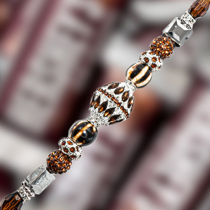 Chocolate bar inspired bead strand by Jesse James Beads