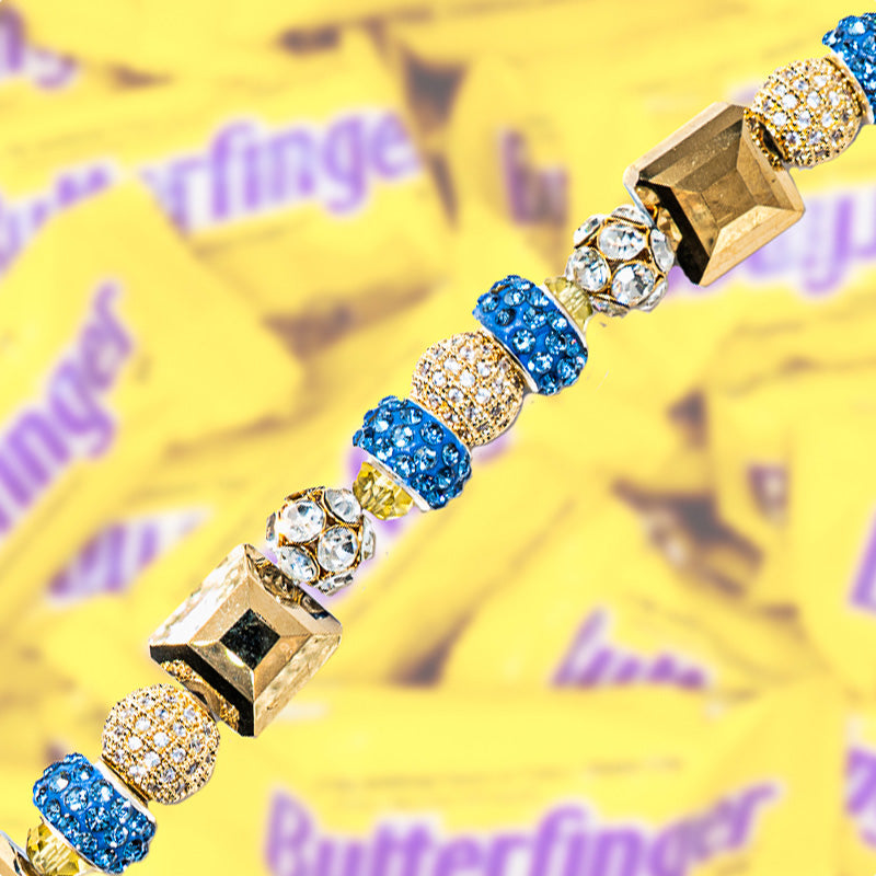 Butterfinger Peanut Butter Crunch Crisp Bar inspired Jesse James Beads Bead Strand
