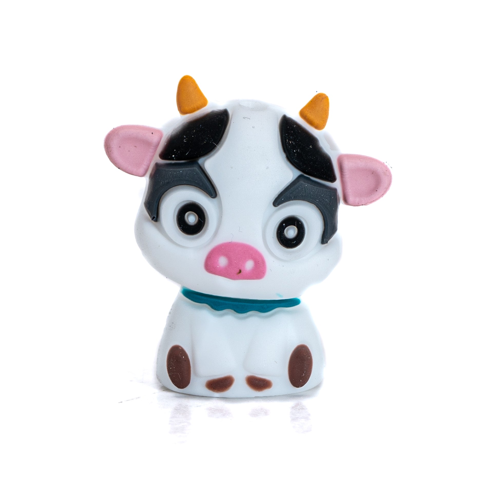 Cartoon Cow Silicone Focal Bead