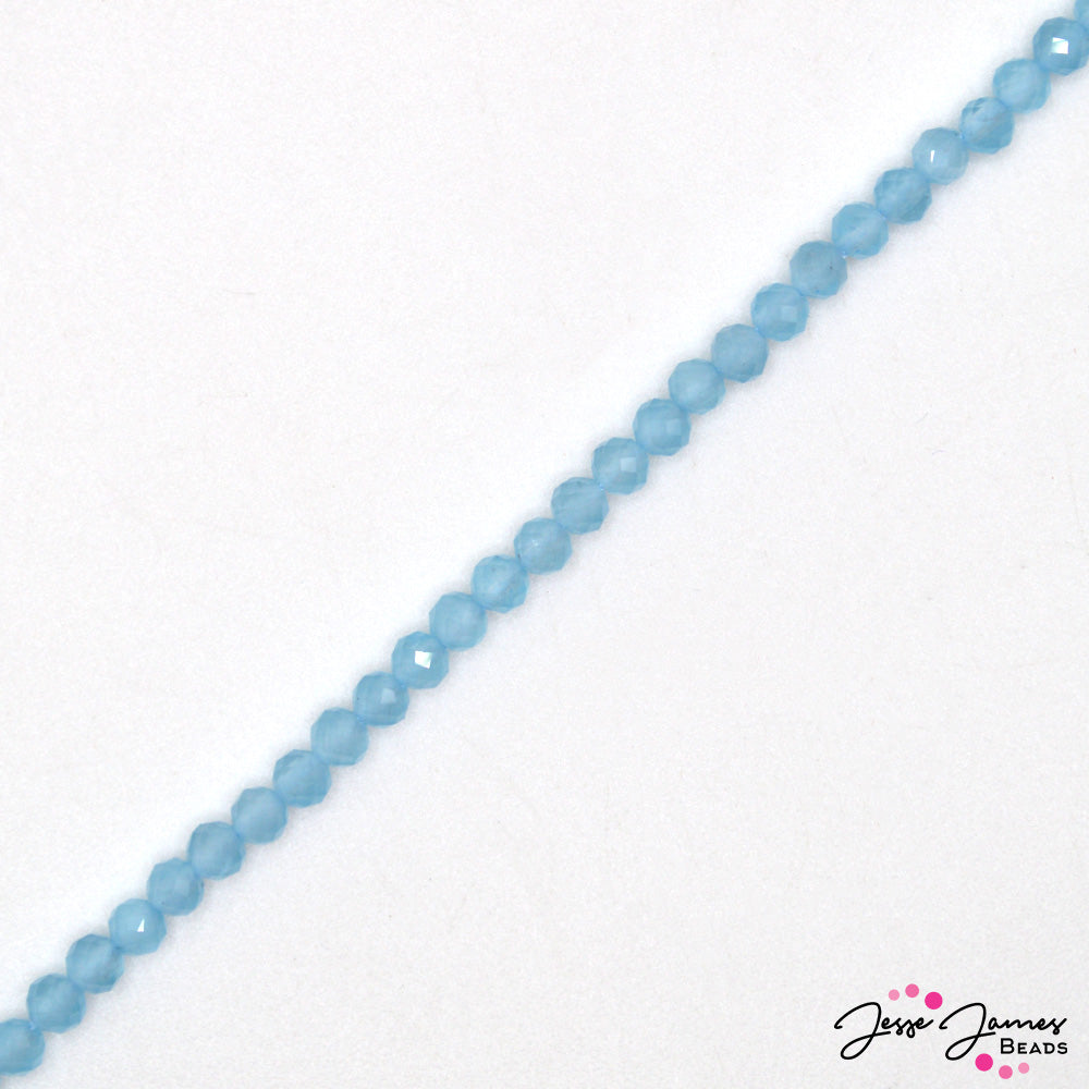 Cat's Eye Apatite 3mm Faceted Stone Strand