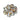 Center Cut Glass Bead Set in 8mm Crystal Carnival