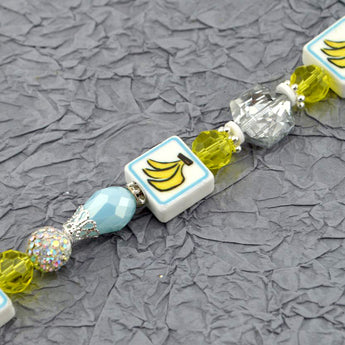 Ceramic Bead Strand in Banana-Rama