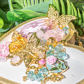 Bead Mix & Chain Bundle in Butterfly Garden