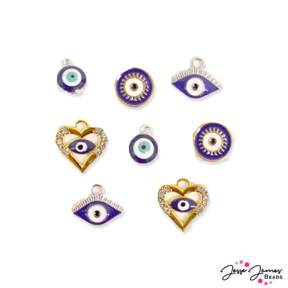 JJB Allures Charm Set in See No Evil Eyes