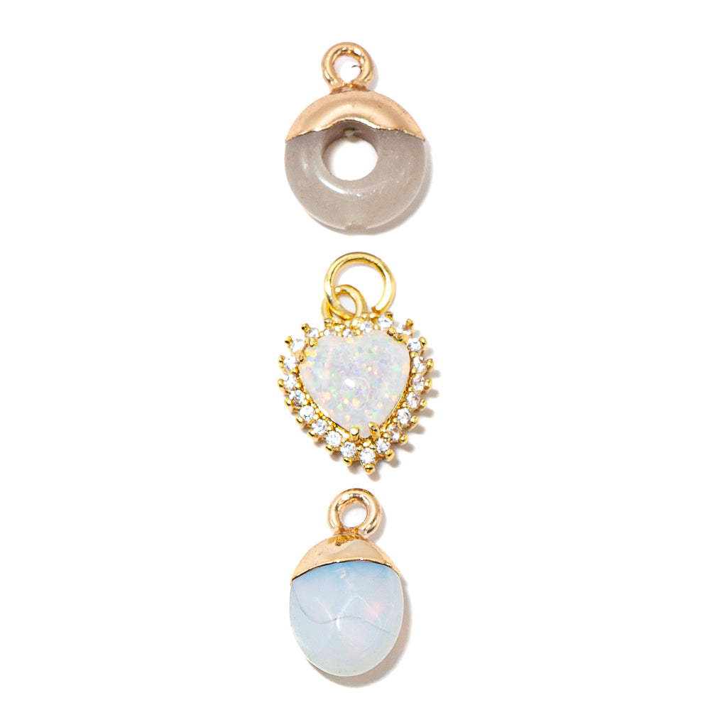Charm Set in Drops of Stone