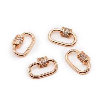Rose Gold Twist & Lock Clasp Set